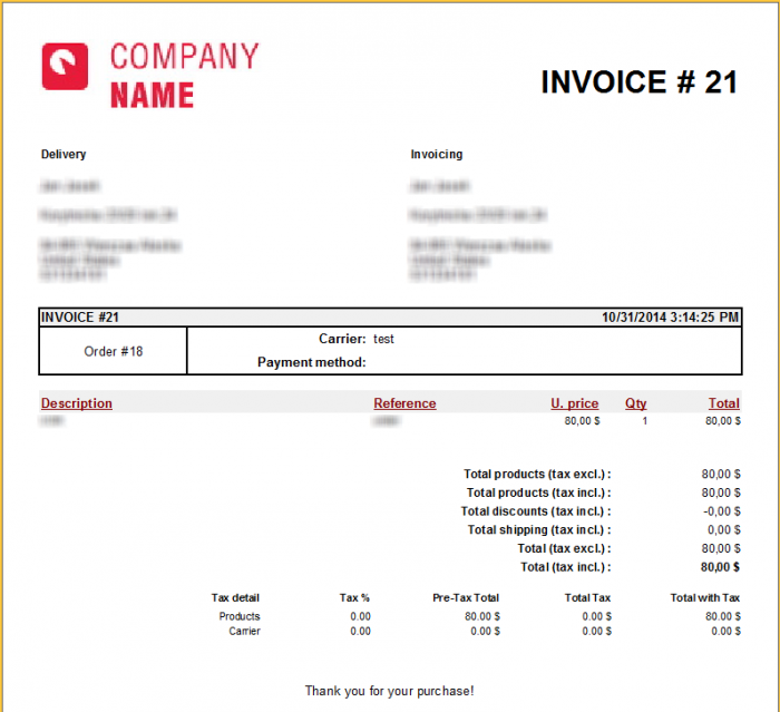 PrestaShop Invoice VS Delivery Slip VS Credit Slip